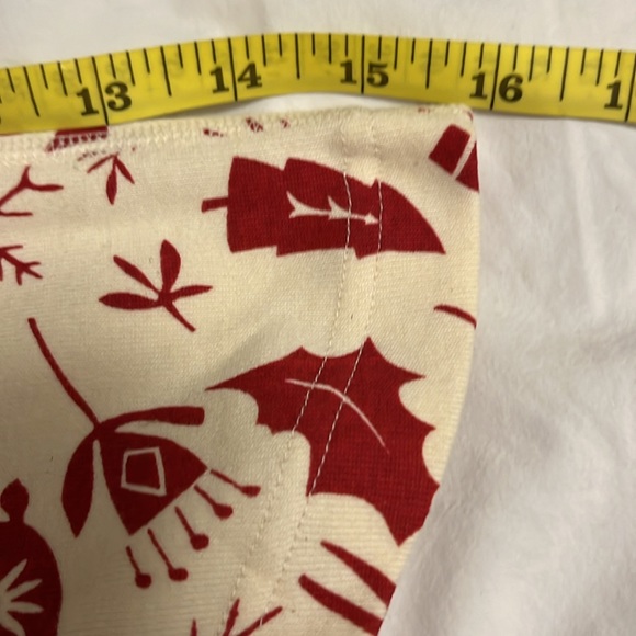 NWOT Hanna Anderson Dog Pajama Shirt Medium Cream Red Christmas Organic Cotton - Picture 6 of 10